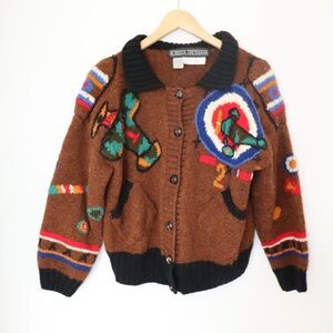 Vintage Roberta Freymann 100% wool cardigan
